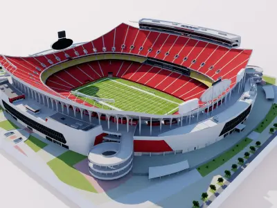 Arrowhead Stadium - Kansas City Chiefs - USA 3D model