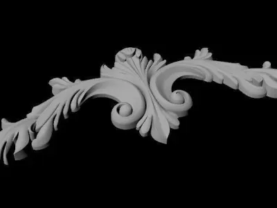dekor gold ornament 3D model get