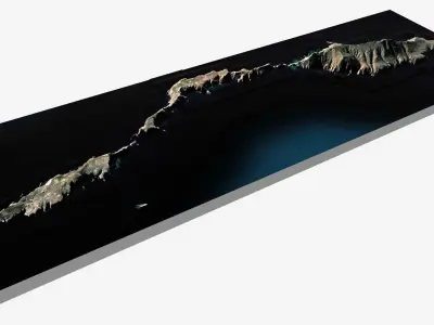 Anacapa Island California USA 3D model