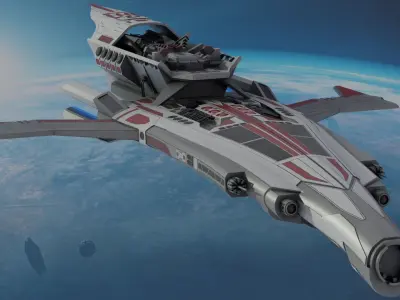 AI Generated Scifi Ship 3D model