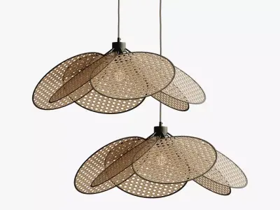 Light Yellow Geometric Pendant 3D model