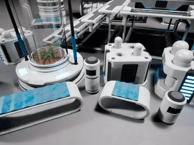 Sci Fi Props Low-poly 3D model