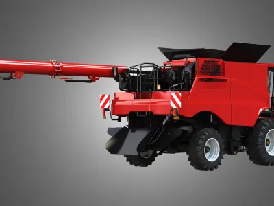 Axial-Flow 9240 Combine Harvester - with Wheels 3D model