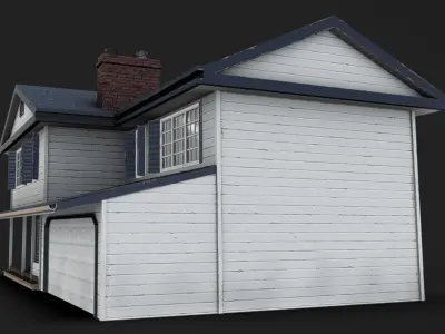 House 07 - Clean Low-poly 3D model