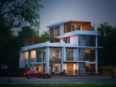 Modern Duplex villa  3D model
