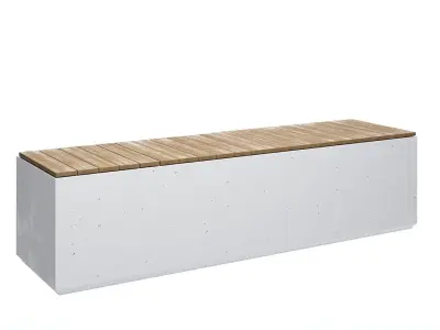 Concrete benches - BOX W By SIT and BOX WH By SIT 3D model
