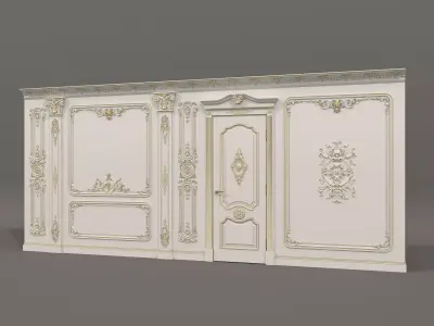 Wall Molding in Classic French style 37 3D model
