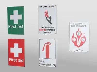 Wall Mounted Sign Low-poly 3D model