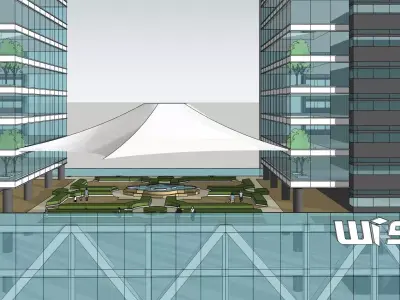 Commercial Architectural 3D Model Low-poly 3D model