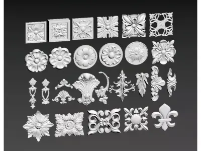 Plaster carving 3D model