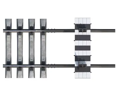 Railway dead-end stop 3D model