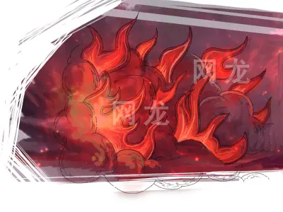 Game model - the magma on the fire 3D model