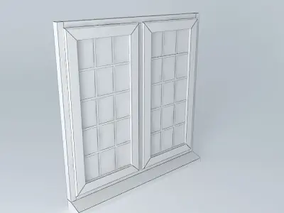 Window wooden Free 3D model
