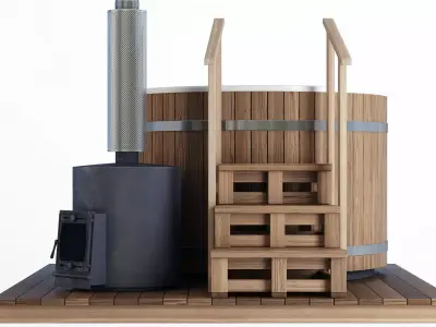 Wood-fired vat 3D model