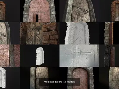 Medieval Doors 3D Model Pack