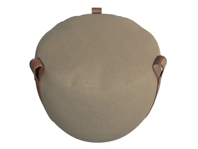  Lema Notch Pouf with Leather Handles 3D model