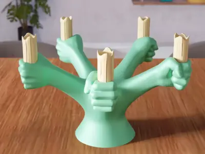 Human Hand Candle Holder - 319 3D print model