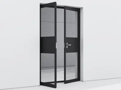 Aluminium door 27 3D model