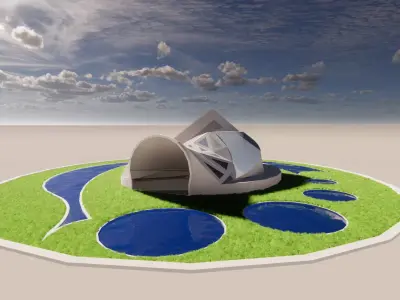 Futuristic Architectural Project SKP and ds File in ONE 3D print model