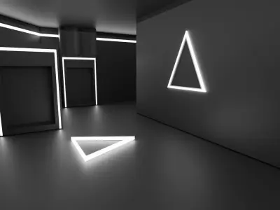 Store Area Interior Low-poly 3D model