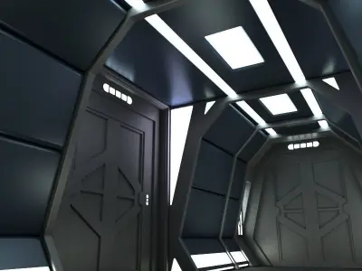 Sci Fi Corridor C 3D model