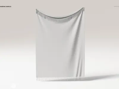 Fringed Tapestry Blanket 3D Model 3D model