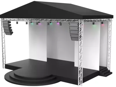 Concert Stage 2 Low-poly 3D model