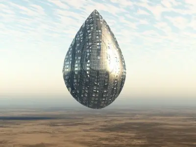 Alien Spaceship or Building model 3D model