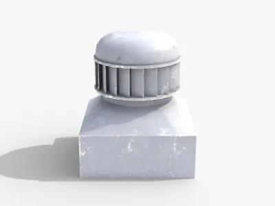 Roof Air Conditioner Ventilator Fan Low-poly 3D model