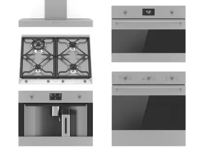 SMEG kitchen appliance collection 3D model