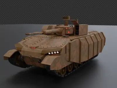 M51 Blackburn Heavy IFV Low Near sci-fi combat tank 3D model