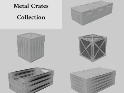 Metal Crates Collection  3D model