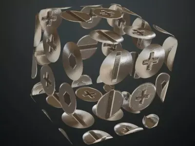 Screw Bundle PBR Seamless Texture