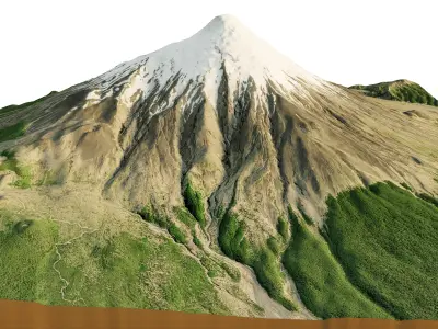 Osorno volcano 3d model terrain 3D model