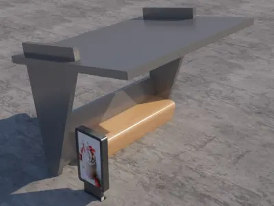 Bus Stop Modern 3 3D model