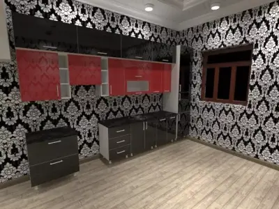 3d kitchen wallpaper for 3D model