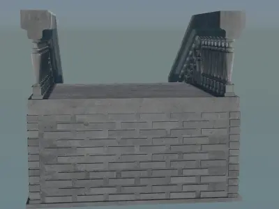 Brick Staircase 3D model