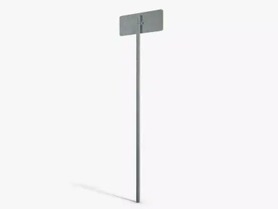 School Sign Low-poly 3D model