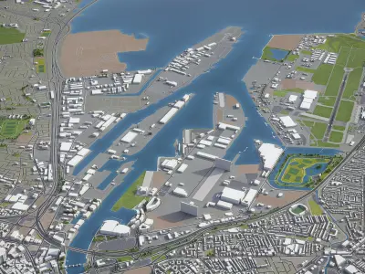 Belfast  Low-poly 3D model