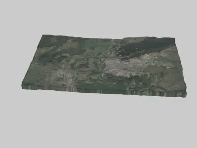 Barnaul City Low-poly 3D model