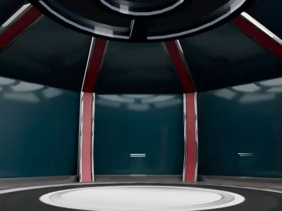 3d Sci-Fi lab Low-poly 3D model