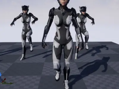 girl sci fi Low-poly 3D model