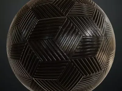 Dark Sci-Fi Panel with X-Braces and Vents PBR SEAMLESS Texture