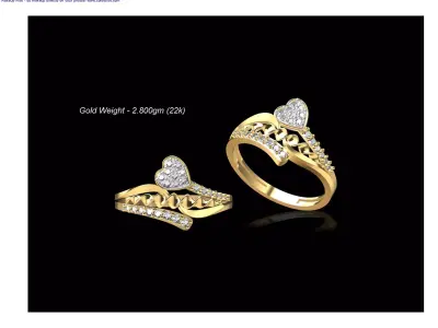 90 PLUS Ladies  Heart Ring Designs STL Pack 3D print model