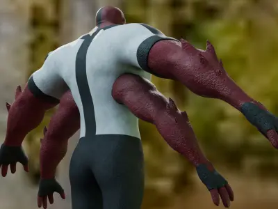 Fourarms from Ben 10 Low-poly 3D model