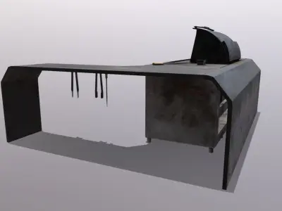 Scifi Barbecue Grill Low-poly 3D model