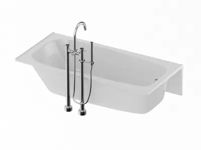 Enameled Cast Iron Bathtub 3D model
