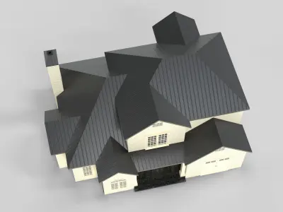 Cottage House Design 13T5  Low-poly 3D model