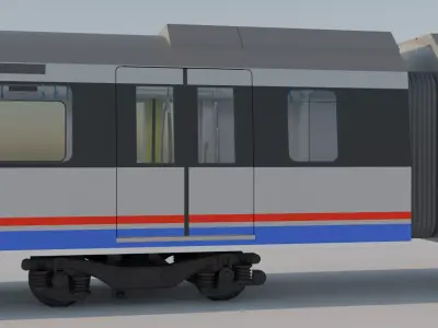 E32000 Suburban EMU Train Low-poly 3D model