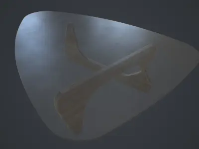 Oval Slightly Dirty Glass Table Low-poly 3D model